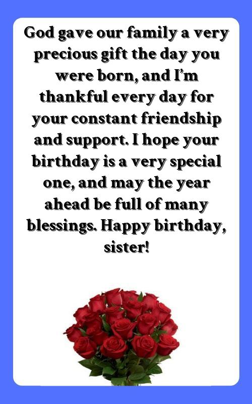 quotes for sister on her birthday